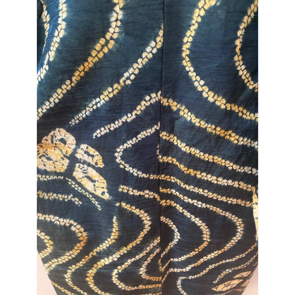 Kimono Haori Jacket Beautiful Green & Gold Butterfly Shibori Dyed ~ Breathtaking - Picture 9 of 9